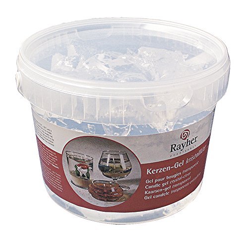 Rayher Hobby 3130300 Kerzen-Gel, Dose 2 kg/ca.2.500 ml, transparent, kristallklares Kerzenwachs zum schmelzen, kann gefärbt werden, Kerzen gießen, farblos, 2000g von Rayher