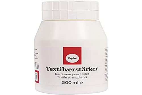 Rayher Hobby 3450500 Acryl Textilverstärker, Dose 500 ml, Textilversteifer zum Versteifen von Stoffen, Kleidung, Wolle, Leder, Papier usw. von Rayher