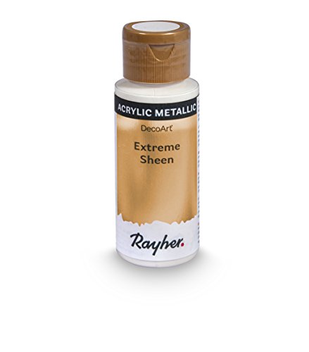 Rayher Hobby Extreme Sheen Metallic-Farbe, kaschmir gold, Flasche 59 ml, Acrylfarbe metallic, patentierte Rezeptur, 35014617 von Rayher