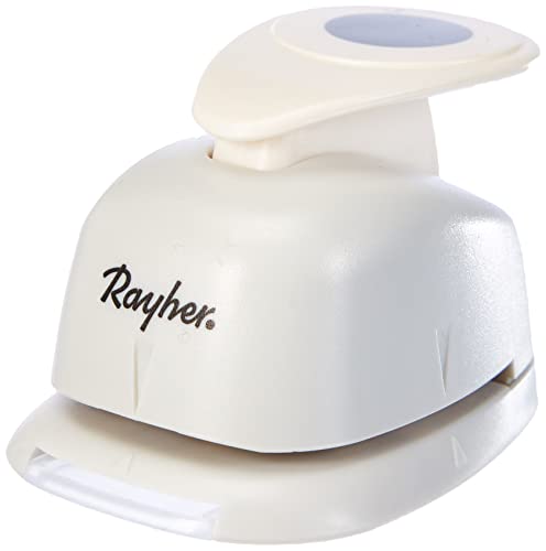 Rayher Hobby 8959800 Motivstanzer Rund/Kreis, ø 2,54 cm- 1 Zoll, geeignet für Papier/Karton bis zu 200g/m², Transparente von Rayher