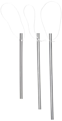 Rayher Klangstäbe, hohl, 5 mm ø, silber, Beutel 3 Stück, verschiedene Längen 12, 14, 16 cm, Windspiel Stäbe, Aluminiumstäbe, Windspiele, 2536100 von Rayher