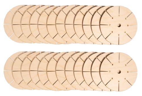 Rayher Holz Flechtscheiben, FSC Mix Credit, 9cm ø, rund, Box 24Stück, 64663000 von Rayher