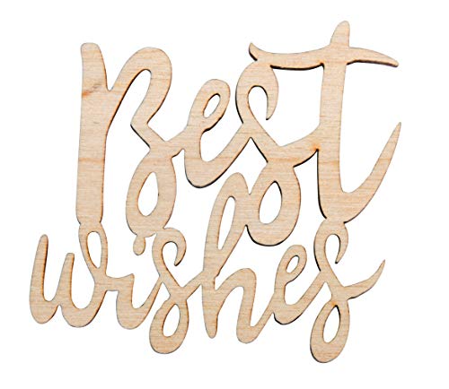 Rayher Holz Minischrift "Best wishes",FSC Mix Credit, natur, 5,9x5,7x0,3cm, 46515505 von Rayher