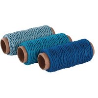 Rayher Kordeln Hanf matt blau Töne 1,0 mm x 12,0 m von Rayher