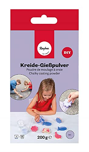 Rayher Kreide-Gießpulver, lavendel, Box 200 g, Straßenkreide gießen, Malkreide für Kinder, 34465312 von Rayher