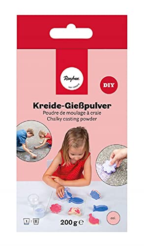 Rayher Kreide-Gießpulver, rot, Box 200 g, Straßenkreide gießen, Malkreide für Kinder, 34465286 von Rayher