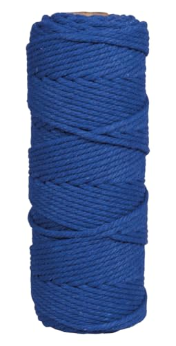 Rayher Makramee Garn, 3mm ø, royalblau, ca. 210g, Rolle 70m, 44007376 von Rayher