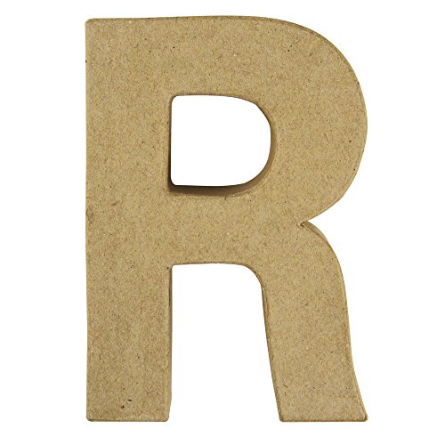 Rayher Pappmaché Buchstabe R, FSC Recycled 100%, 15x10,5x3cm, 71779000 von Rayher