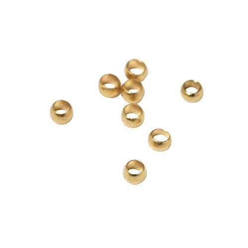 Rayher Quetschperle, Gold, I: 0,8mm ø, A: 1,5mm ø, SB-Btl 40Stück von Rayher