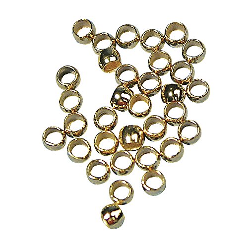 Rayher Quetschperle, Gold, I: 1,4mm ø, A: 2mm ø, SB-Btl 35Stück von Rayher