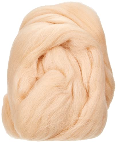 Rayher Reine Schurwolle, Filzwolle, Kammzug, Beutel 50 g, hell beige, Märchenwolle, 5360083 von Rayher