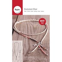 Rayher Schmuck-Basteln-Set Kette Summer Star rosè/taupe/grau/silber von Rayher