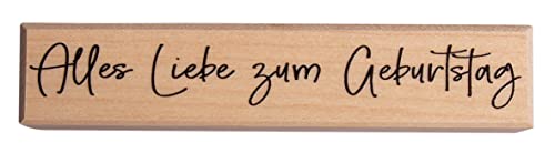 Rayher Stempel Holz "Alles Liebe zum Geburtstag", 2 x 10 cm, Stempel Geburtstag, Holzstempel zum Gestalten von Karten, Umschlägen, Geschenken, Motivstempel, Butterer Stempel, 29246000 von Rayher