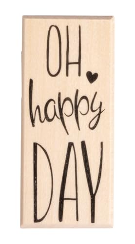 Rayher Stempel "Oh happy day", 3x7cm, 29272000 von Rayher