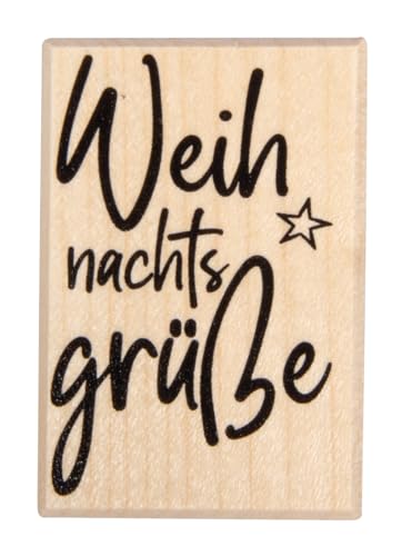 Rayher Stempel Weihnachtsgrüße, 4x6cm, 29269000 von Rayher