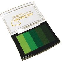 Rayher Stempelkissen Versacolor 5 Grüntöne 7,5 x 4,7 cm von Rayher