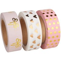 Washi Tape Set "Rose/Gold Foil" von Rayher