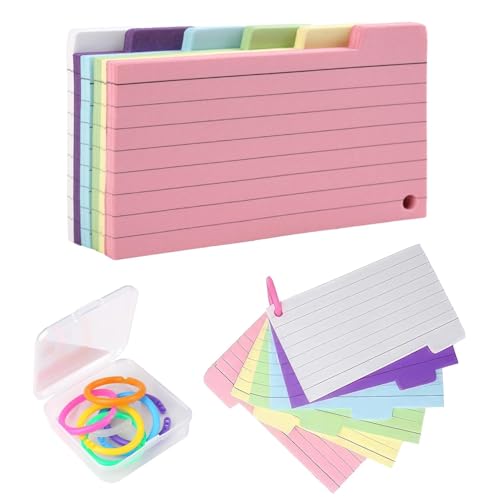 150PCS Karteikarten, 7.5 x12.5cm Lernkarten Flashcards mit 7 Karteikarten Ring Vokabelkarten 6 Farben für Schule Schulsachen Büro Zuhause Lernen Index Cards birstrol stecker 150PCS Karteikarten, 7.5 x12.5cm Lernkarten Flashcards mit 7 Karteikarten Ring Vokabelkarten 6 Farben für Schule Schulsachen Büro Zuhause Lernen Index Cards birstrol stecker von Raykce