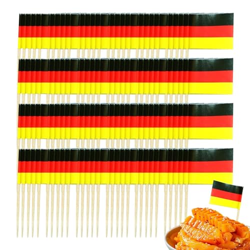 500 Stück Zahnstocher Flaggen Länder - Zahnstocher-flaggen Deutschland,Zahnstocher Mit Fähnchen,Cupcake Topper Zahnstocher Flaggen,Zahnstocher Flaggen Zum Beschriften Für Kuchendekoration von Raypontia