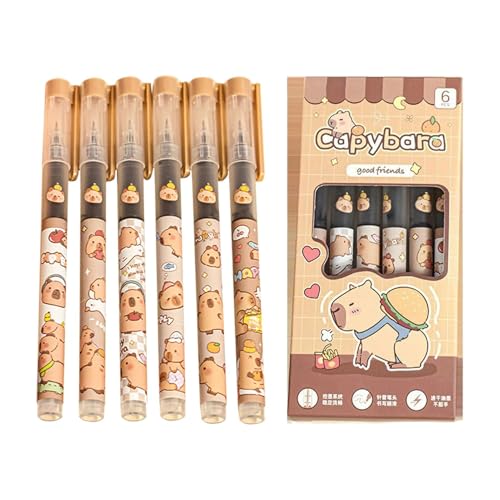 Raypontia 12Stück Capybara Stifte Set,Capybara Schnelltrocknender Stift,Niedlich Capybara Stifte,Capybara Süßes Stiftset,Kugelschreiber Capybara,Schüler-Briefpapier-Set,Tintenroller Für Kinder von Raypontia