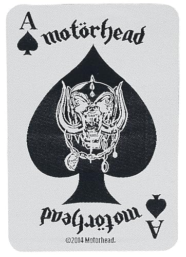 Motorhead Ace Of Spades Card Unisex Patch weiß/schwarz 100% Polyester Band-Merch, Bands von Motorhead