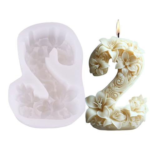 Rdxanc Silikon-Kerzenformen mit 3D-Blumenmotiv für handgefertigte Kerzen, Seife, Blumen, Zahlen, Silikonformen, Epoxidharz, Silikonformen Rdxanc Silikon-Kerzenformen mit 3D-Blumenmotiv für handgefertigte Kerzen, Seife, Blumen, Zahlen, Silikonformen, Epoxidharz, Silikonformen von Rdxanc