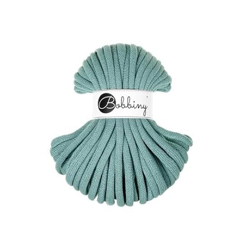 Bobbiny Flechtkordel Jumbo - 9mm - Baumwollkordel Baumwollgarn Garn Kordel Makramee Schnur Kordelband Natur Baumwolle DIY-Basteln 30m - Duck Egg Blue von ReWu