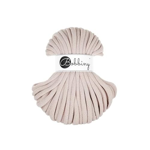 Flechtkordel Jumbo - 9mm - Baumwollkordel Baumwollgarn Garn Kordel Makramee Schnur Kordelband Natur Baumwolle DIY-Basteln 30m - Nude von ReWu