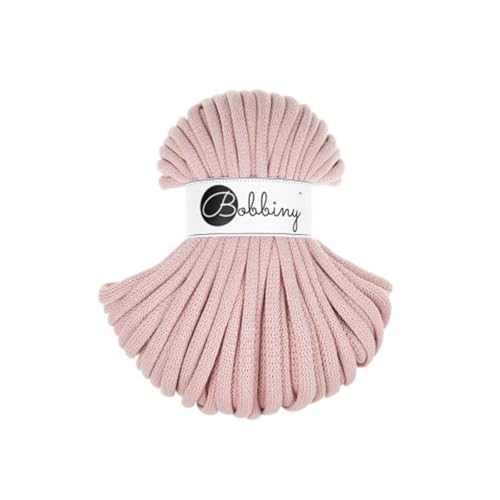 Flechtkordel Jumbo - 9mm - Baumwollkordel Baumwollgarn Garn Kordel Makramee Schnur Kordelband Natur Baumwolle DIY-Basteln 30m - Pastel Pink von ReWu