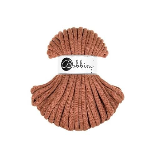 Flechtkordel Jumbo - 9mm - Baumwollkordel Baumwollgarn Garn Kordel Makramee Schnur Kordelband Natur Baumwolle DIY-Basteln 30m - Terracotta von ReWu