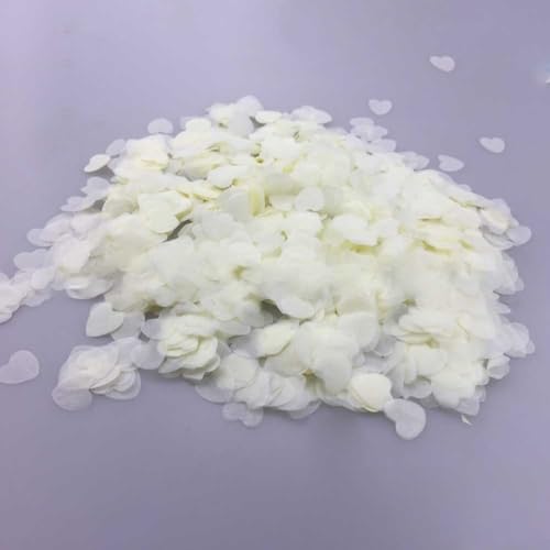 Biologisch abbaubares weißes Herz-Konfetti, perfekt für DIY-Feiern (10.000 Stück) () von ReachMall