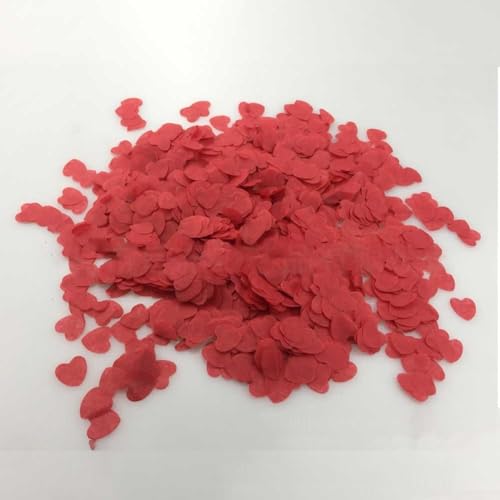 Biologisch abbaubares weißes Herz Konfetti perfekt für DIY Feiern (10.000 Stück) (Rot) von ReachMall