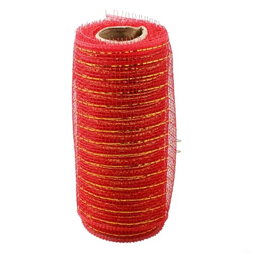 Crafters' Choice Deko-Mesh-Rolle, 15 cm breit, für schöne Heimdekorationsprojekte, Rot von ReachMall