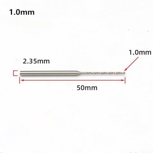 Hochpräziser Holzbearbeitungsbohrer, 0 82 0 mm Größen, HSS-Material, gerader Griff, 1 Stück (1,0 mm) von ReachMall