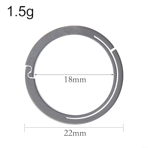 Robuste Schlüsselringe aus Titanlegierung für einfachen Zugriff und Organisation von Schlüsseln (22 mm) von ReachMall