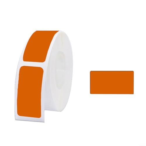 Thermotransferdrucker-Etiketten, klarer Druck, reißfest, 210 Stück pro Rolle (orange) von ReachMall
