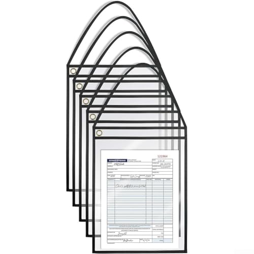 Transparente Tickethalter, 22,9 x 30,5 cm, klare Sichtbarkeit, Tickethalter mit robuster Kante, 10 Stück Aufhängeband (schwarz) von ReachMall