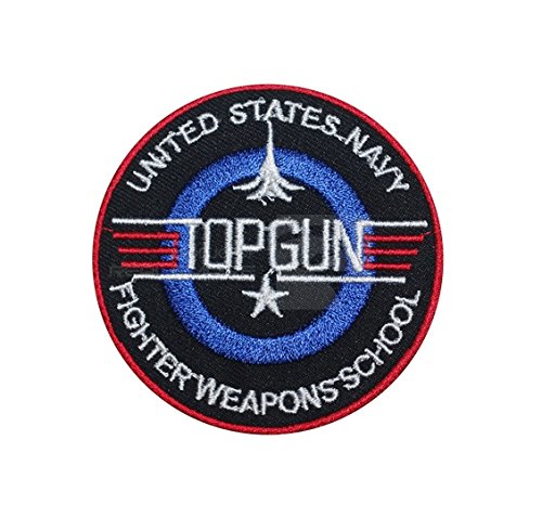 Top Gun American Navy Stickerei Patch/Abzeichen Eisen auf oder aufnähen auf T-Shirt von Real Empire