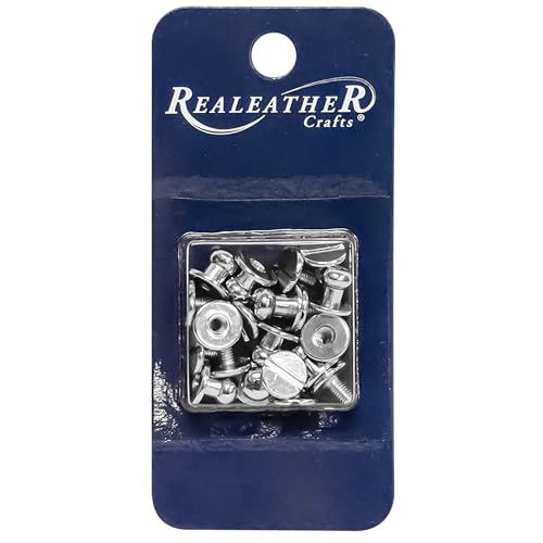 Realeather(R) Crafts Button Stud & Post 10/Pkg-Silver Plated von Realeather Crafts