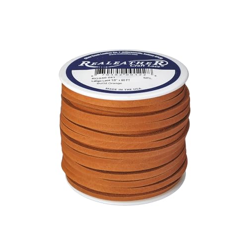 Realeather Latigo Spitzenspule, 0,3 cm x 15,2 m, Burnt Orange von Realeather