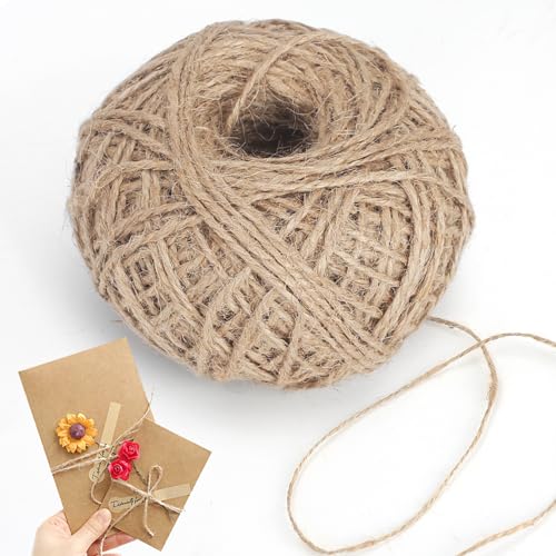 Realjoy Natur Juteschnur 100m, 1.5mm Gartenschnur Kordel, Hanfseil, Paketschnur Reißfest, Juteseil für DIY Basteln, Haushalt Garten Dekoration, Geschenkverpackung Realjoy Natur Juteschnur 100m, 1.5mm Gartenschnur Kordel, Hanfseil, Paketschnur Reißfest, Juteseil für DIY Basteln, Haushalt Garten Dekoration, Geschenkverpackung von Realjoy