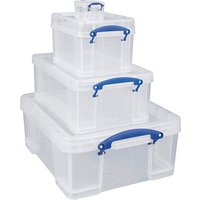 Really Useful Box Aufbewahrungsboxen-Set transparent von Really Useful Box