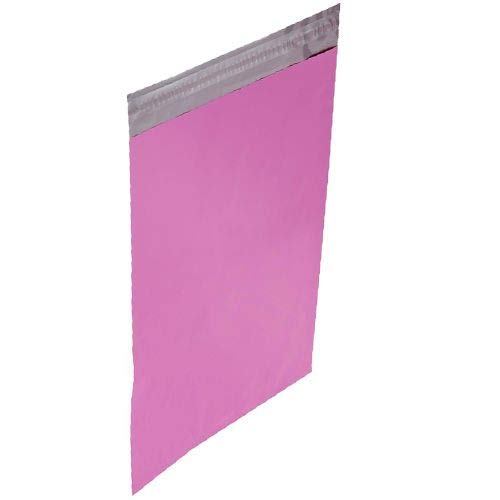 Realpack 100 x rosa Kunststoff-Versandtaschen Größe 48,3 x 73,7 cm 482 mm x 736 mm + 40 mm Lip, DVD Postversand von Realpack