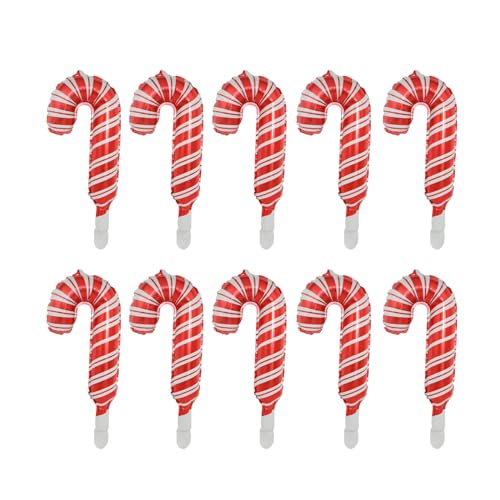 10 Stück Weihnachts-Folienballon-Set für Partys und Feiern, Luftballons für festliche Heimdekoration, Weihnachtsdekoration, Folienballons, festliche Party, Weihnachtsbaum, hängende Verzierung von Rebellious