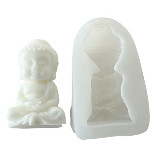 Buddhas Silikon Kerze Form 3D Skulptur Harz Gips Seife Machen Werkzeug Epoxidharz Ornamente Hause Handwerk von Rebellious