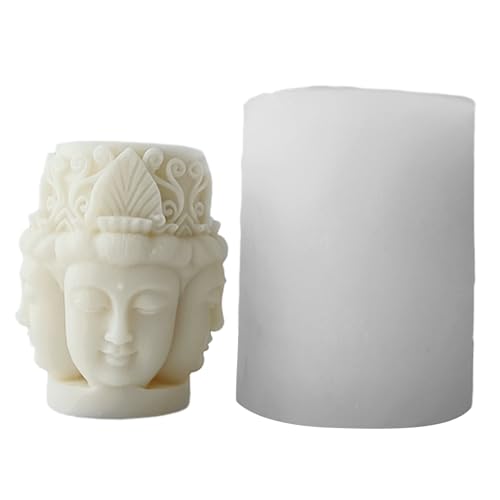 Buddhas Silikon Kerze Form 3D Skulptur Harz Gips Seife Machen Werkzeug Epoxidharz Ornamente Hause Handwerk von Rebellious