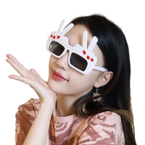 Fingerbrille Neuheit Party Make-up Brille Fotokabinen Sonnenbrille Halloween Dekorationen Lustige Geste Brillen Geschenke Lustige Augen Brille Lustige Augen Brille Brille Spielzeug Zubehör Kinder von Rebellious