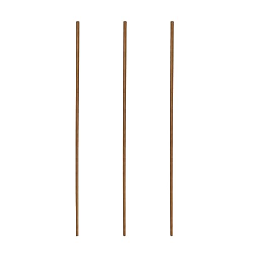 Rebower Voller Schraubengewinde Stab All Gewinde Messing Stab Stange Nieten [für Klemmen und U-Bolzen] - M3 x 250mm Männlich Schraubgewinde 0.5mm Abstand/Gold/3Pack von Rebower