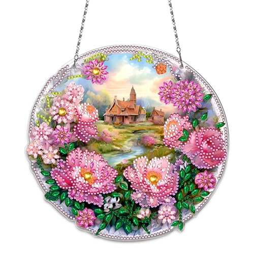 Recitem Diamantmalerei, Diamond Painting Ostern Deko, 5D Ornamente, DIY Diamant Painting Set Kaninchen Frühling für Kinder Kunst Handwerk Festliches Geschenk (Stil 6) von Recitem