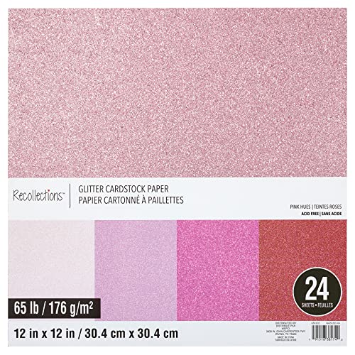 Recollections™ Glitzer-Papierblock, Rosa, 30,5 x 30,5 cm von Recollections